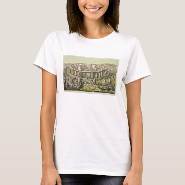 T-shirt Stonehenge, ou un temple circulaire des druides, (Devant)