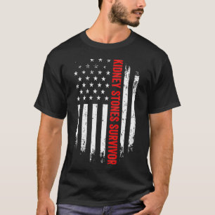 T-shirt Stones de rein Survivor American Flag Récupération
