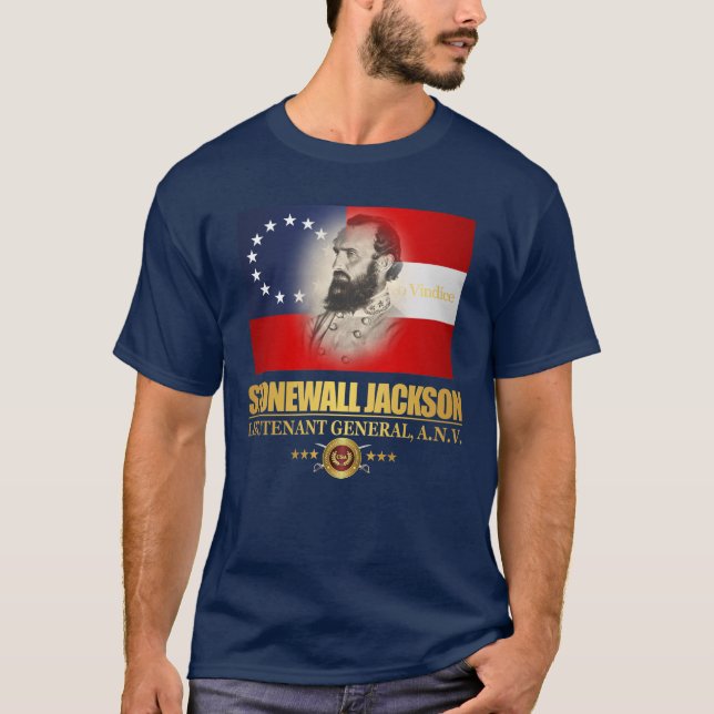 T-shirt Stonewall Jackson (patriote du sud) (Devant)