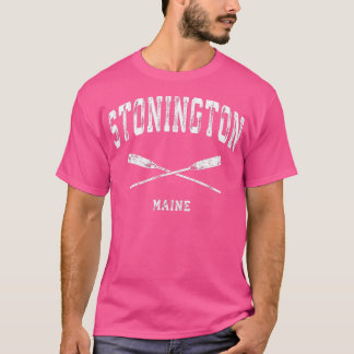 T-shirt Stonington Maine Vintage Nautical Crossing Oars