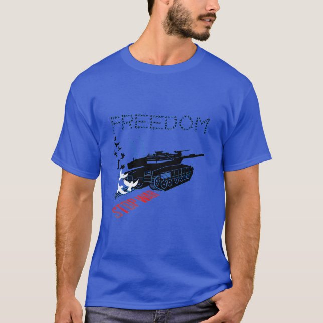T-SHIRT STOP À LA GUERRE !!! LIBERTÉ (Devant)