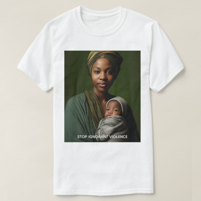 T-shirt Stop à la violence ignorante (Design devant)