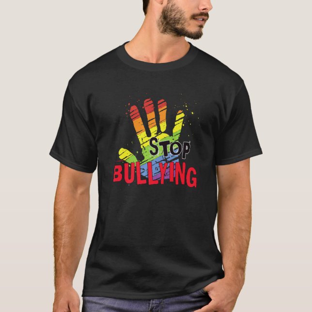 T-shirt Stop Bullying Awareness Anti Bully Equality Matchi (Devant)