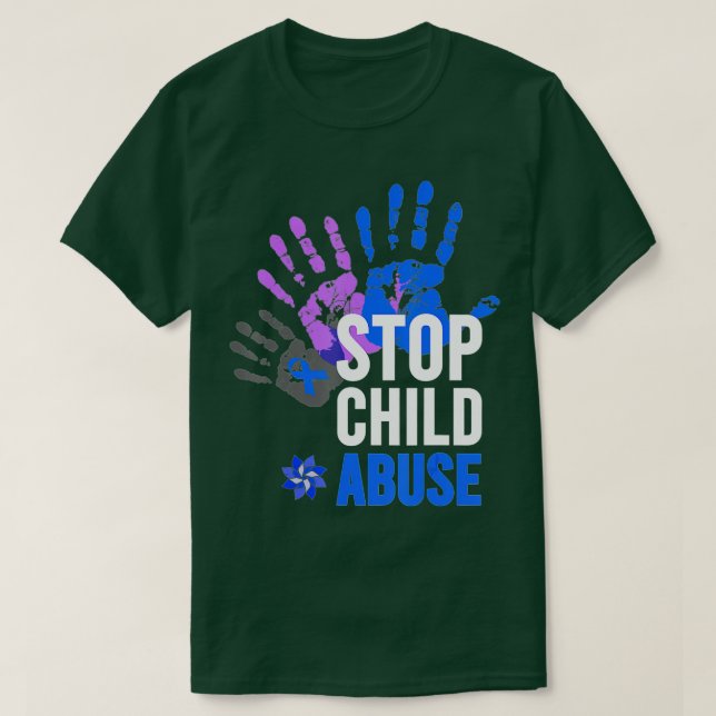 T-shirt Stop Child Abuse - Child Abuse, Stop Child Abuse (Design devant)