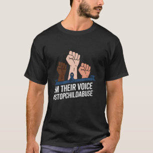 T-shirt Stop Child Abuse Prevention Awareness Mois Bleu R