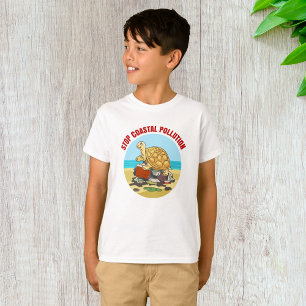 T-shirt Stop Coastal Pollution Sea Turtle De l'environneme