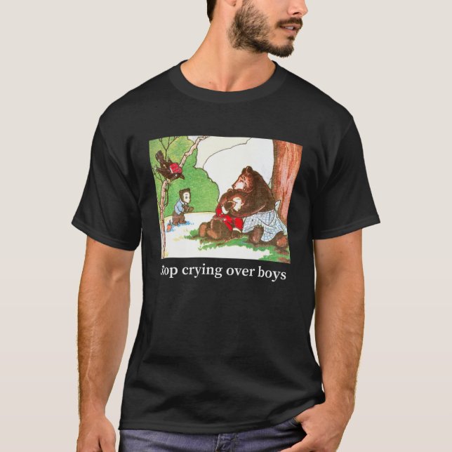 T-shirt Stop-Cry-Over-Boys Jote Bear Famille Pour Garçons  (Devant)