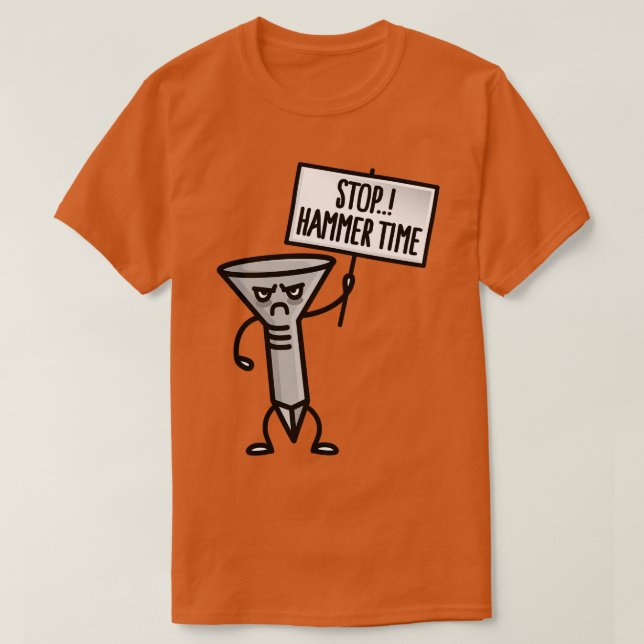 T-shirt Stop Hammer temps drôle penter Handy Papa Hus (Design devant)