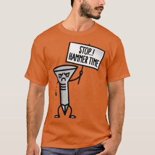 T-shirt Stop Hammer temps drôle penter Handy Papa Hus
