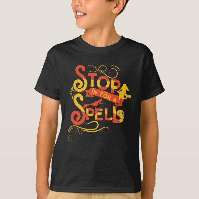 T-shirt Stop In For A Spell halloween (Devant)