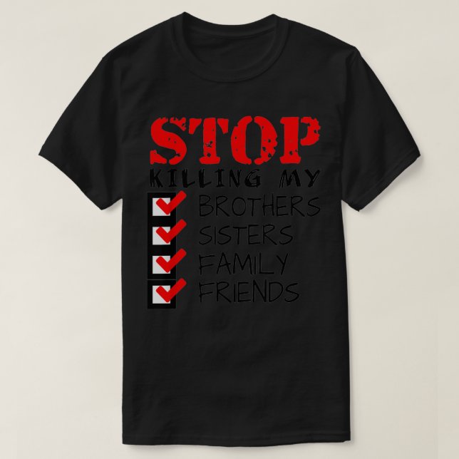 T-shirt Stop killing people protest  (Design devant)