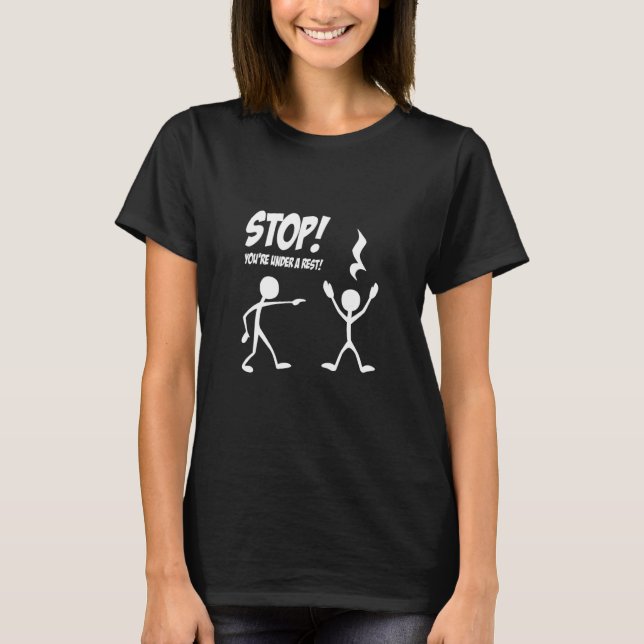 T-shirt Stop ! Le reste ! Music Humor (Devant)