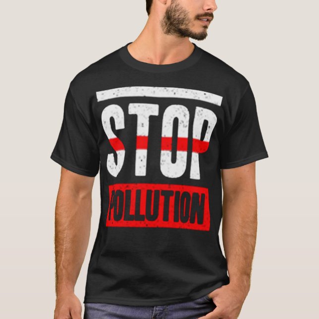 T-shirt Stop Pollution (Devant)