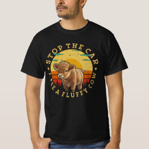 T-shirt Stop The Car I See A Fluffy Cow Highland Cow Breed