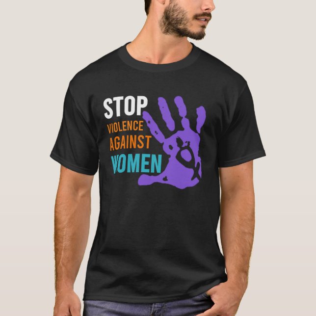 T-shirt Stop Violence Against Women s (Devant)