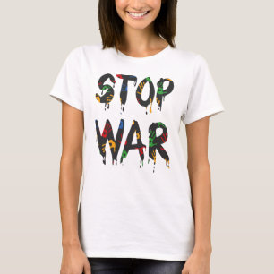 T-shirt Stop War Heart Handprint, Priez pour l'Ukraine
