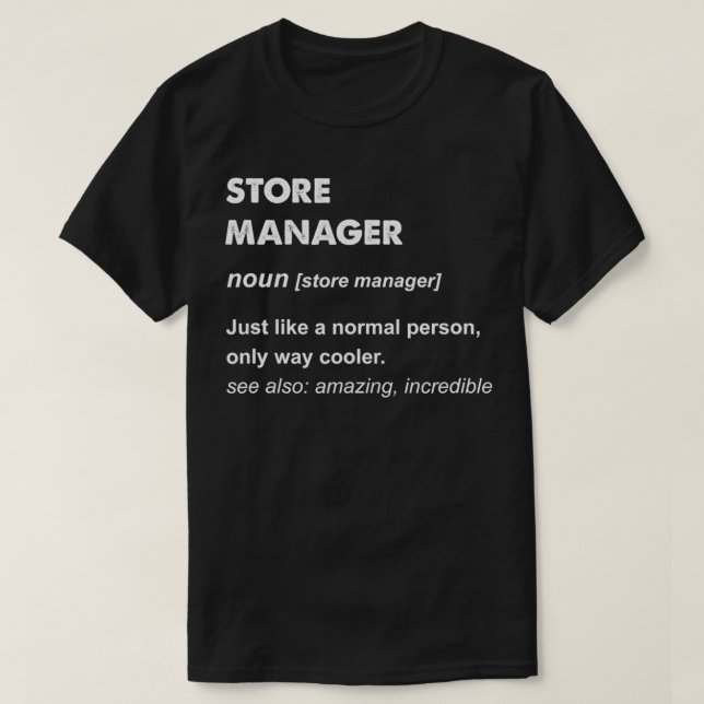 T-shirt Store Manager  (Design devant)