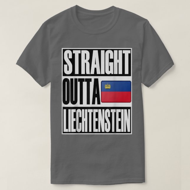 T-shirt Storecastle Stright Outta Lichtenstein Drapeau Cad (Design devant)