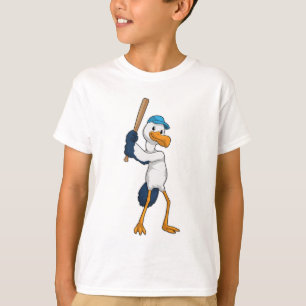 T-shirt Stork au baseball avec batte de baseball