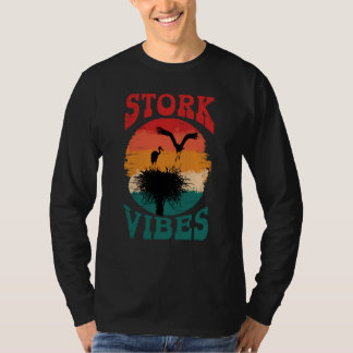 T-shirt Stork Vibes Storks Egrets Herons Ornithologists  1