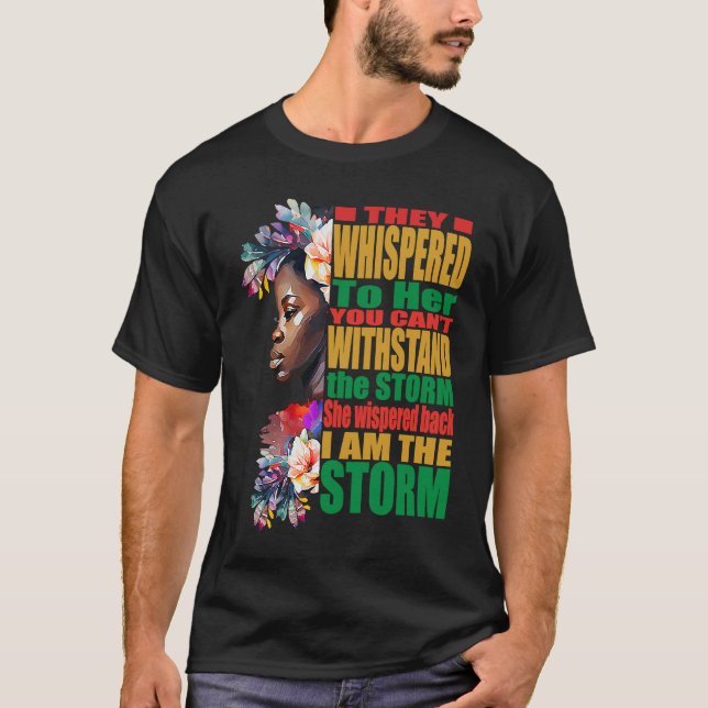 T-shirt Storm BLM Black African Pride Black History Mois (Devant)