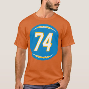 T-shirt Storm Norton Number 74 Jersey Los Angeles Chargers