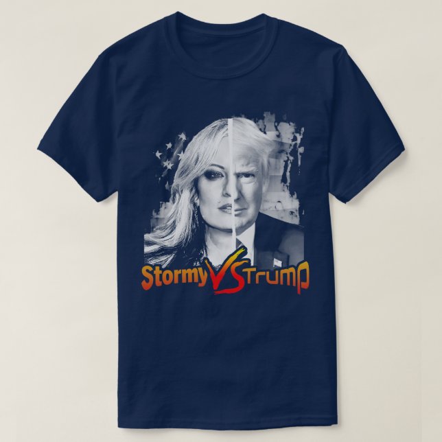 T-shirt Stormy contre Trump (Design devant)