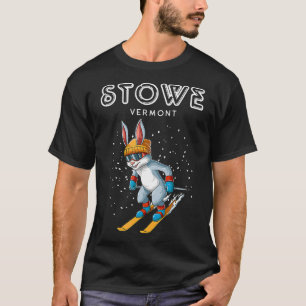 T-shirt Stowe Vermont Funny Ski Rabbit