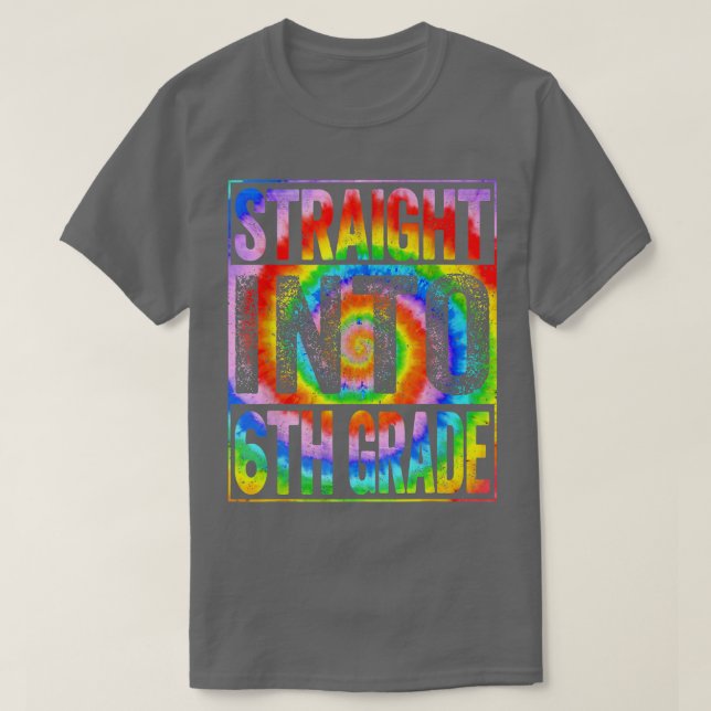T-shirt Straight Into 6th Grade Back To School 100 Days Of (Design devant)