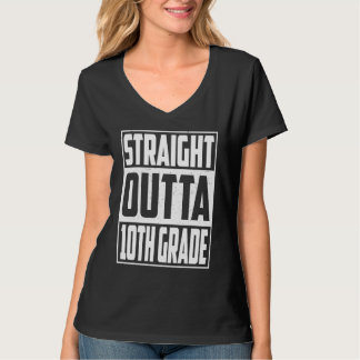 T-shirt Straight Outta 10th Grade Graduation Kids Boys Ten
