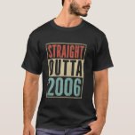 T-shirt Straight Outta 2006 Funny 15th Birthday Gag Born<br><div class="desc">Straight Outta 2006 Funny 15th Birthday Gag Né 2006.</div>