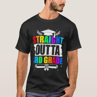 T-shirt Straight Outta 3e année d'études Diplômé Enfant