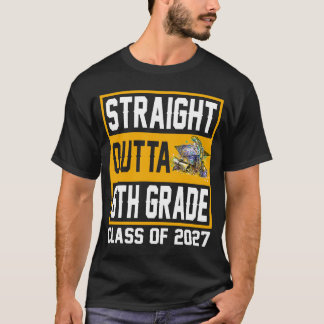 T-shirt Straight Outta 6e classe de 2027 Graduation