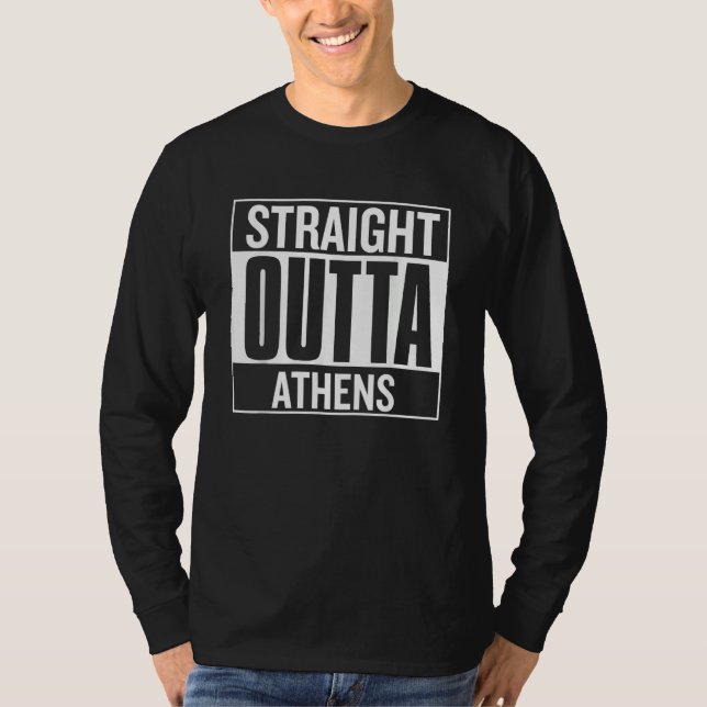 T-shirt Straight Outta Athens Proud City of Origin Apparel (Devant)