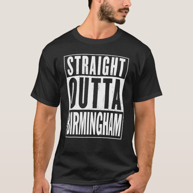 T-shirt Straight Outta Birmingham Graphic (Devant)