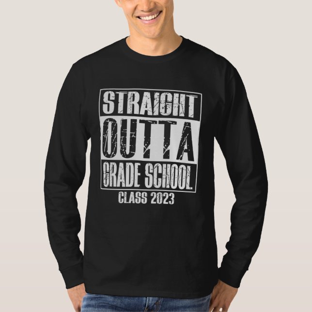 T-shirt Straight Outta Grade School Preschool Graduation S (Devant)