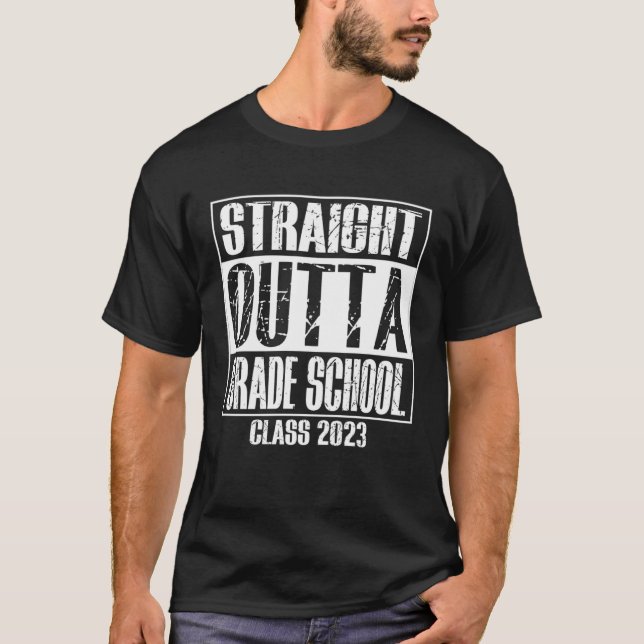 T-shirt Straight Outta Grade School Preschool Graduation S (Devant)