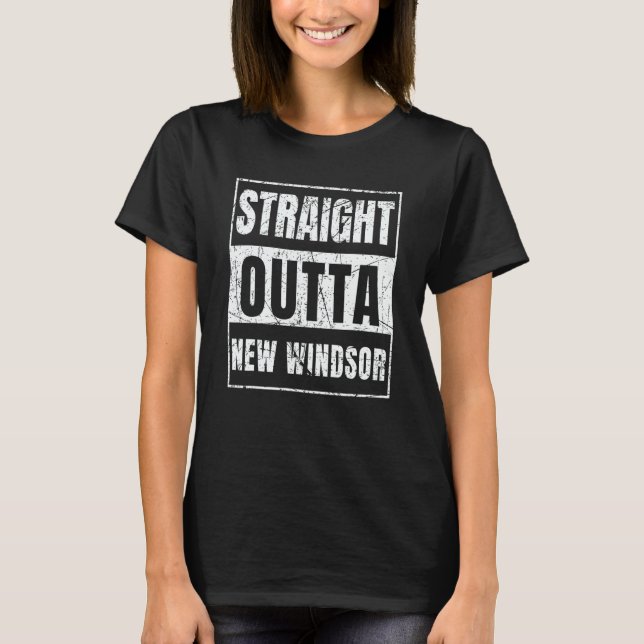 T-shirt Straight Outta New Windsor New York State (Devant)