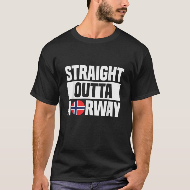 T-shirt Straight outta norway Design for a Krumkake gnome  (Devant)