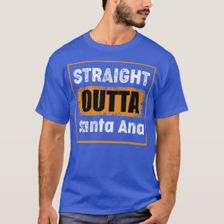 T-shirt Straight Outta Santa Ana California USA Retro Vint