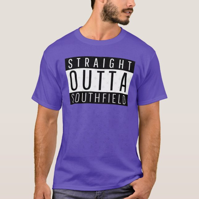 T-shirt Straight Outta Southfield Michigan Oversized (Devant)