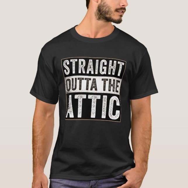 T-shirt Straight Outta the Attic  WiFi HVAC Tech Installer (Devant)