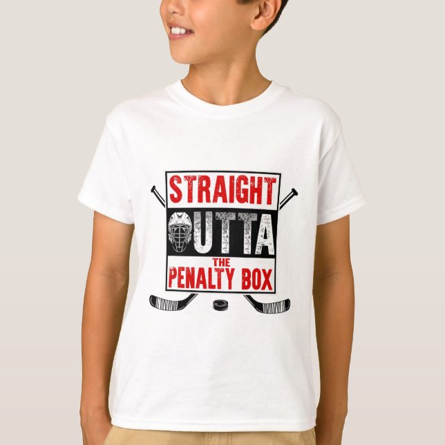 T-shirt Straight Outta The Penalty Box Funny Ice Hockey Pl (Devant)