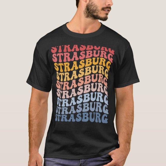 T-shirt Strasbourg Ville Super Retro (Devant)