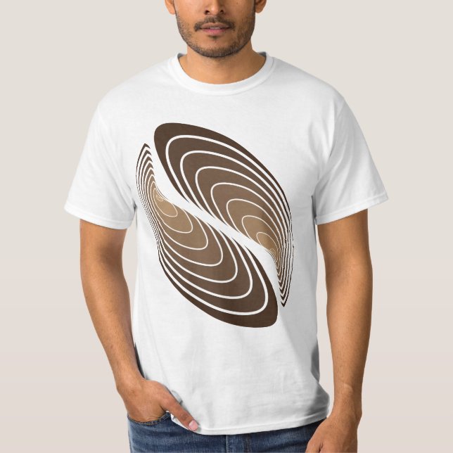 T-shirt strate de café (Devant)