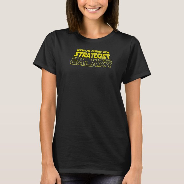 T-shirt Stratège en marketing numérique  Space Backside (Devant)