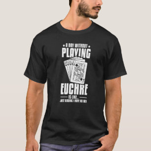 T-shirt Stratégie de table de jeu de cartes Euchre