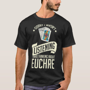 T-shirt Stratégie de table de jeu de cartes Euchre