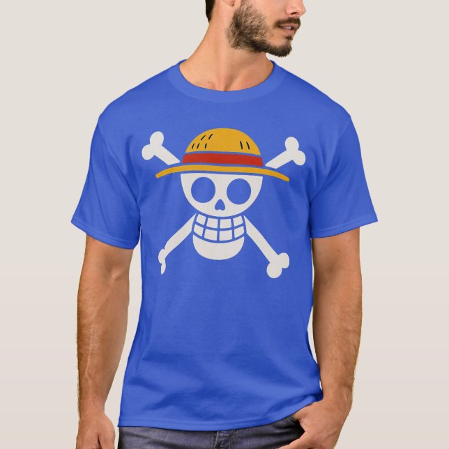 T-shirt Straw Hat Jolly Roger boy (Devant)