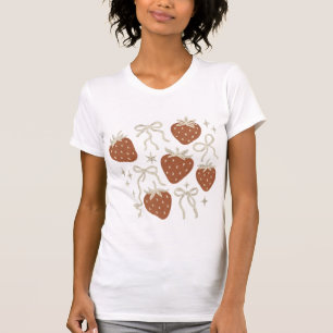 T-shirt Strawberry Chalk|Strawberry Bow|Grand Millenial